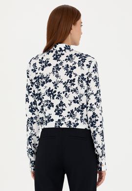 Kadın Lacivert Uzun Kollu Gömlek - 50279866026