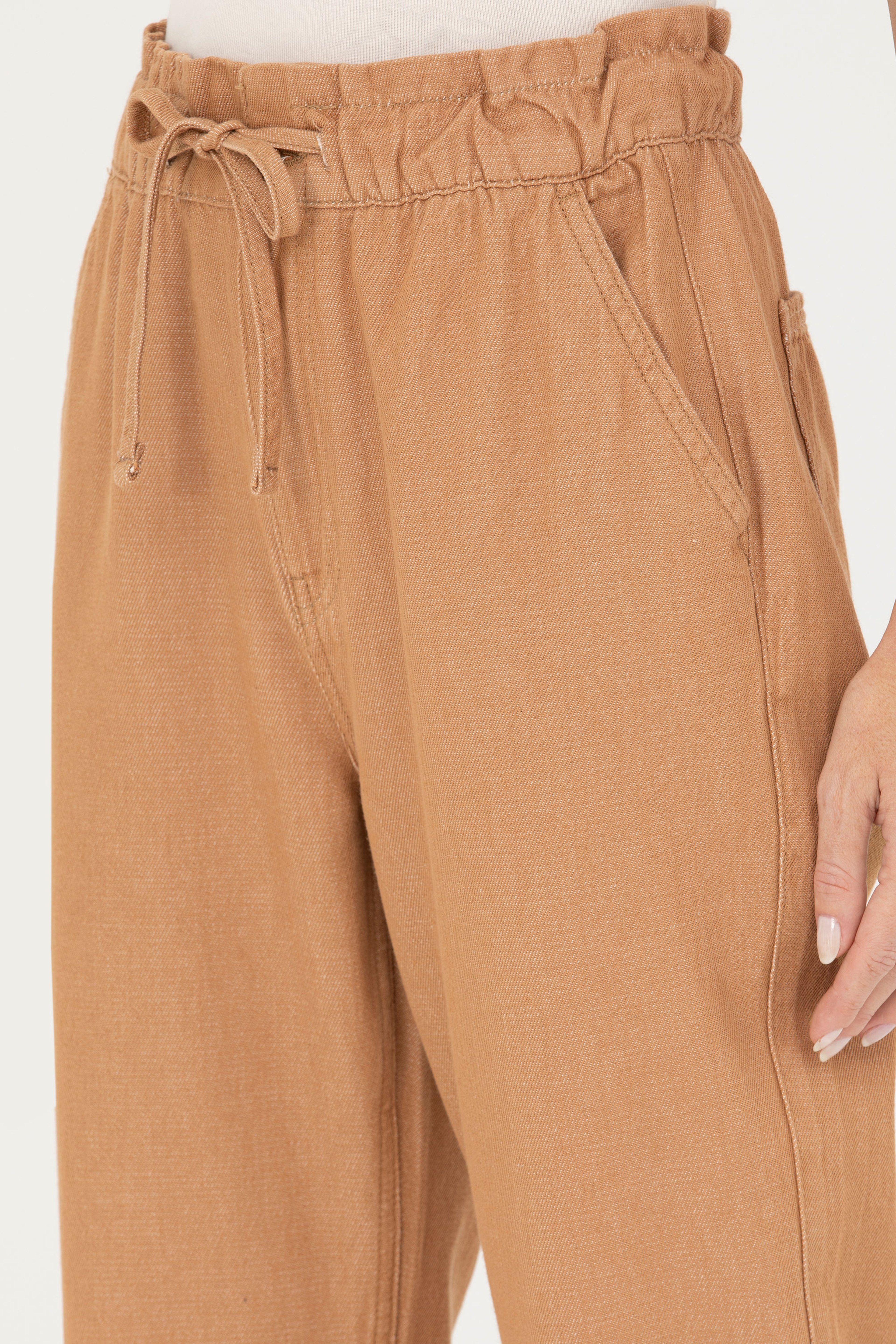Kadın Camel Jean Pantolon - Image 6