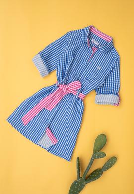 Kız Çocuk Saks Dokuma Elbise - 50262728014