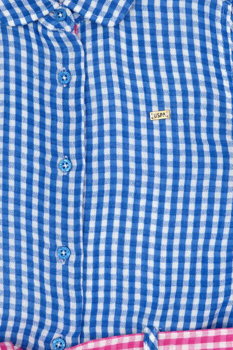 Kız Çocuk Saks Dokuma Elbise - 50262728014