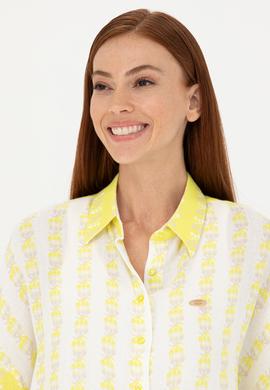 Kadın Neon Sarı Uzun Kollu Gömlek - 50264128013