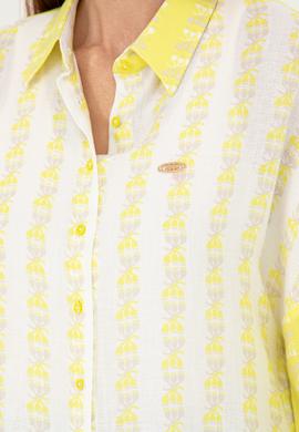 Kadın Neon Sarı Uzun Kollu Gömlek - 50264128013