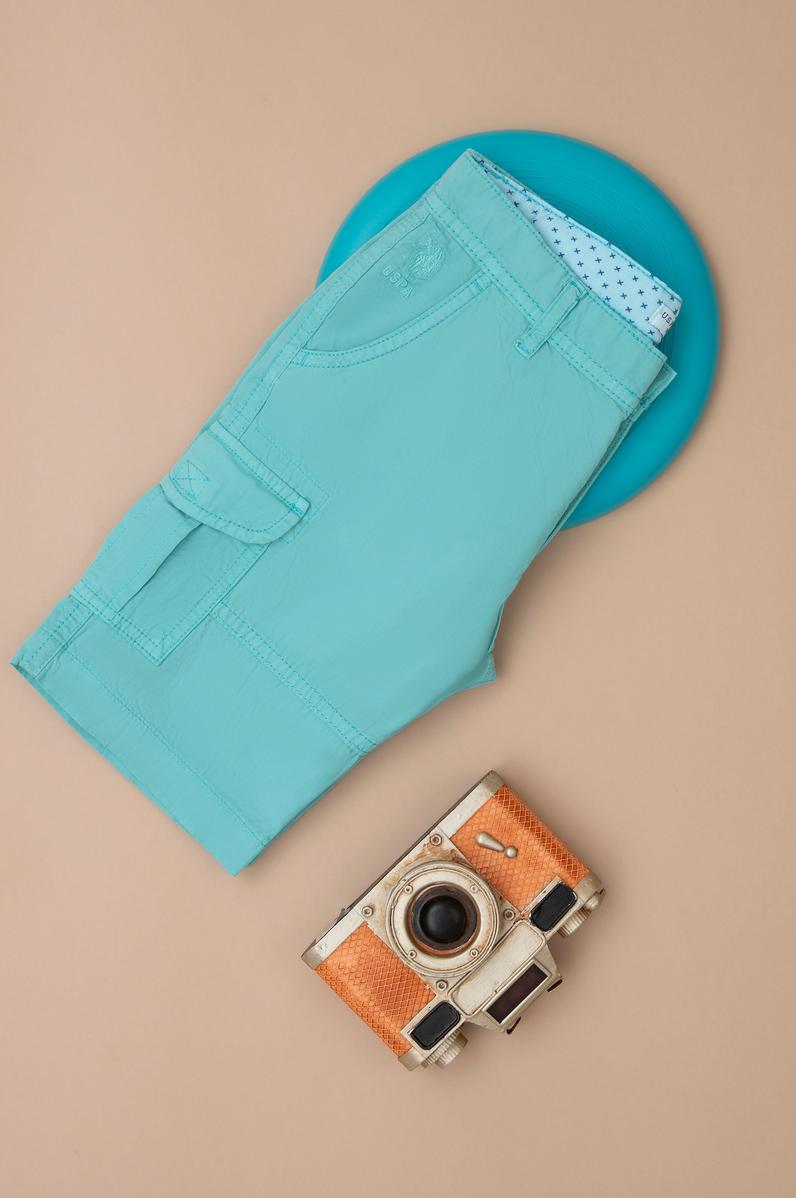 Erkek Çocuk Mint Dokuma Şort