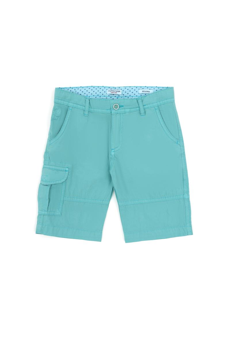 Erkek Çocuk Mint Dokuma Şort
