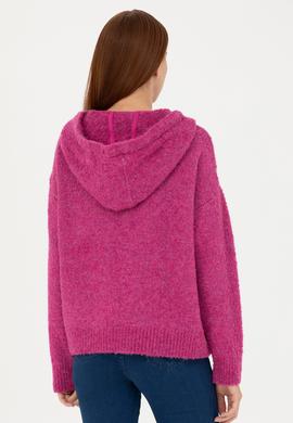 Kadın Menekşe Kapüşonlu Kazak - 50270445020