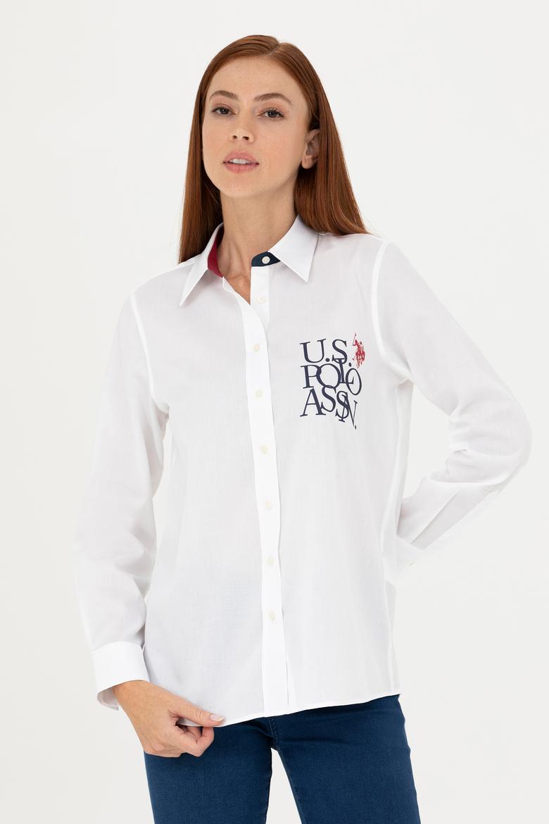 Kadın Beyaz Uzun Kollu Gömlek - 50272190002