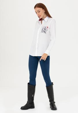 Kadın Beyaz Uzun Kollu Gömlek - 50272190002