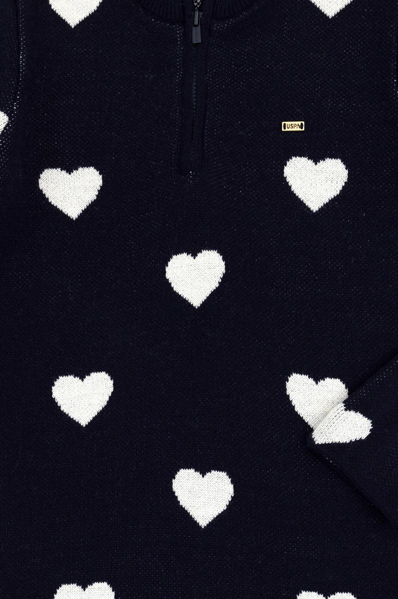 Kız Çocuk Lacivert Triko Elbise