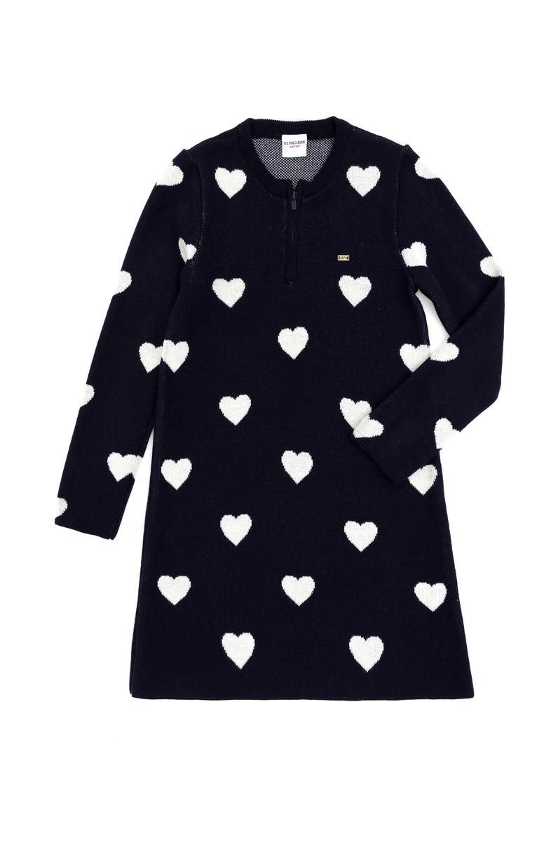 Kız Çocuk Lacivert Triko Elbise