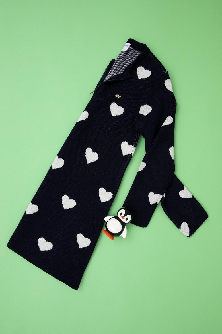 Kız Çocuk Lacivert Triko Elbise