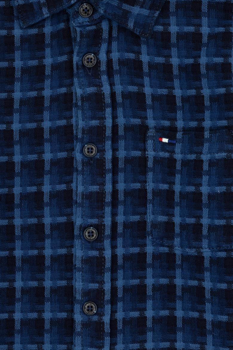 Erkek Çocuk Koyu Mavi Jean Gömlek - 50273320024