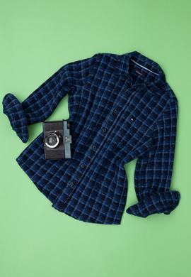 Erkek Çocuk Koyu Mavi Jean Gömlek - 50273320031