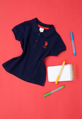 Erkek Bebek Kırmızı Basic Polo Yaka Tişört - 50265996162