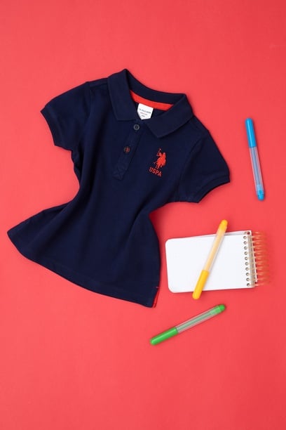 Erkek Bebek Kırmızı Basic Polo Yaka Tişört