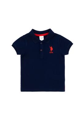 Erkek Bebek Kırmızı Basic Polo Yaka Tişört - 50265996162
