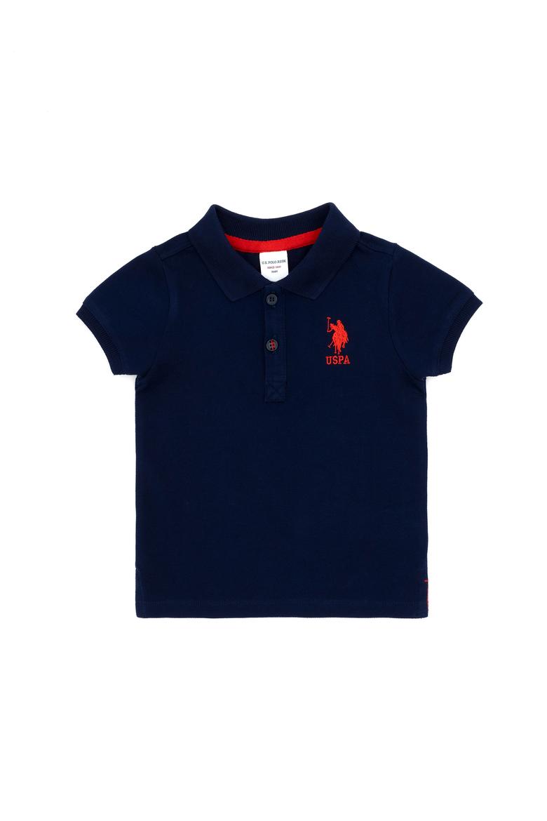 Erkek Bebek Kırmızı Basic Polo Yaka Tişört - 50265996162