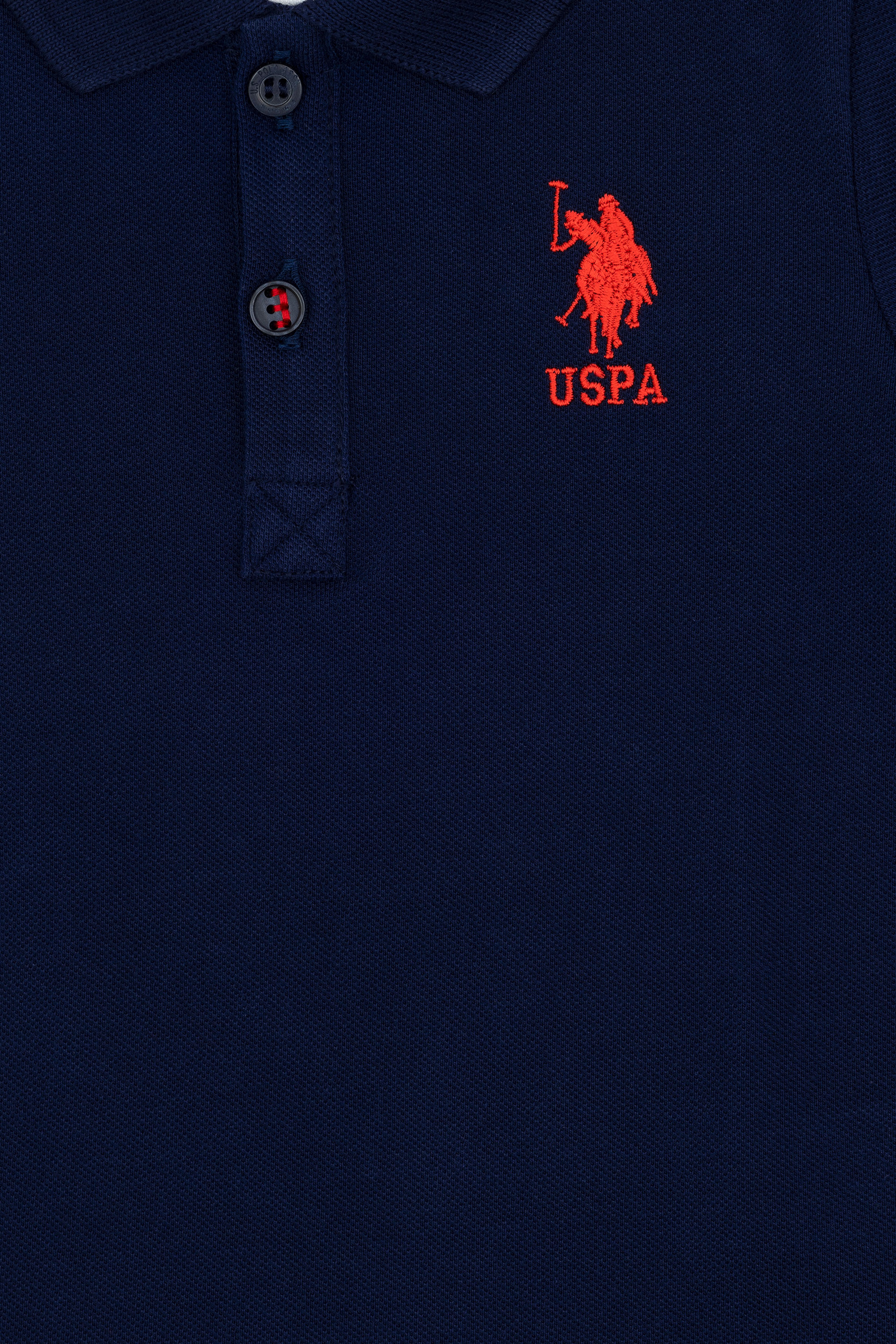 Erkek Bebek Kırmızı Basic Polo Yaka Tişört - Image 4