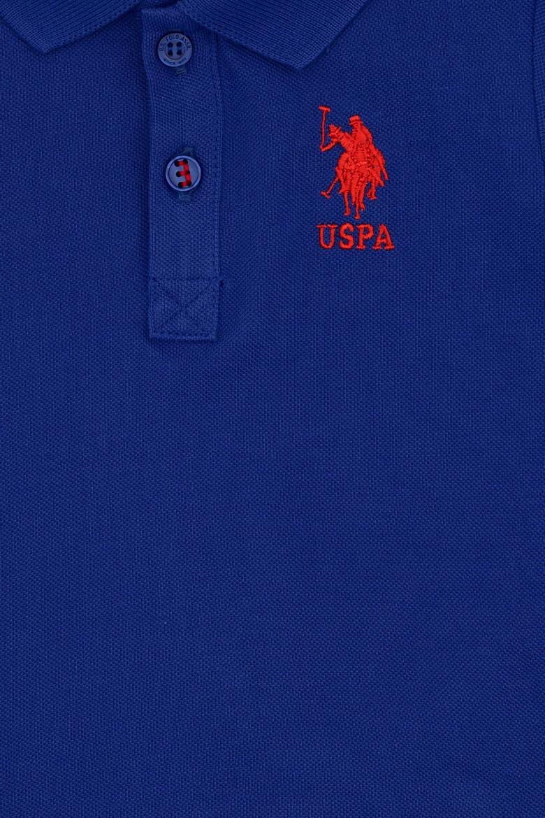 Erkek Bebek Mavi Basic Polo Yaka Tişört - 50265996166