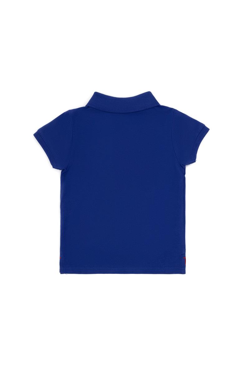 Erkek Bebek Mavi Basic Polo Yaka Tişört - 50265996166