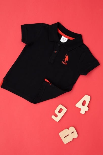 Erkek Bebek Siyah Basic Tişört