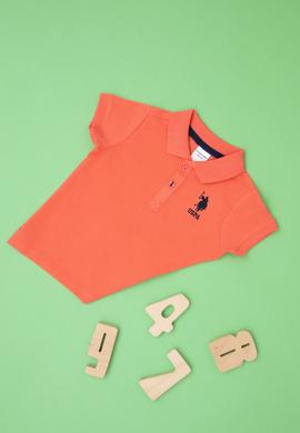 Erkek Bebek Somon Basic Polo Yaka Tişört - 50265996177