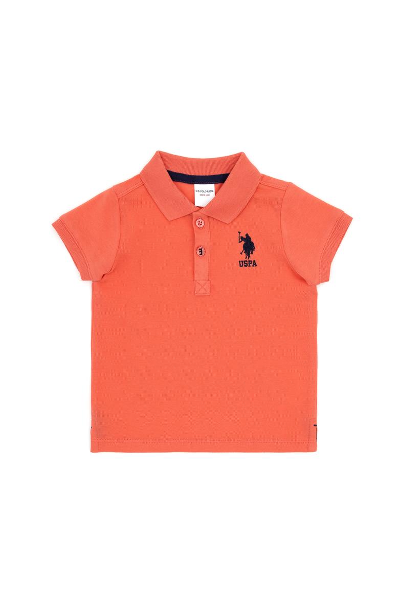 Erkek Bebek Somon Basic Polo Yaka Tişört - 50265996177