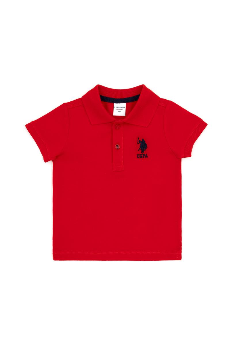 Erkek Bebek Kırmızı Basic Polo Yaka Tişört