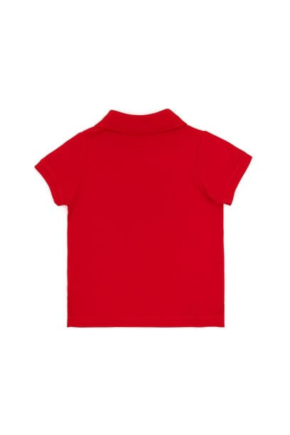 Erkek Bebek Kırmızı Basic Polo Yaka Tişört