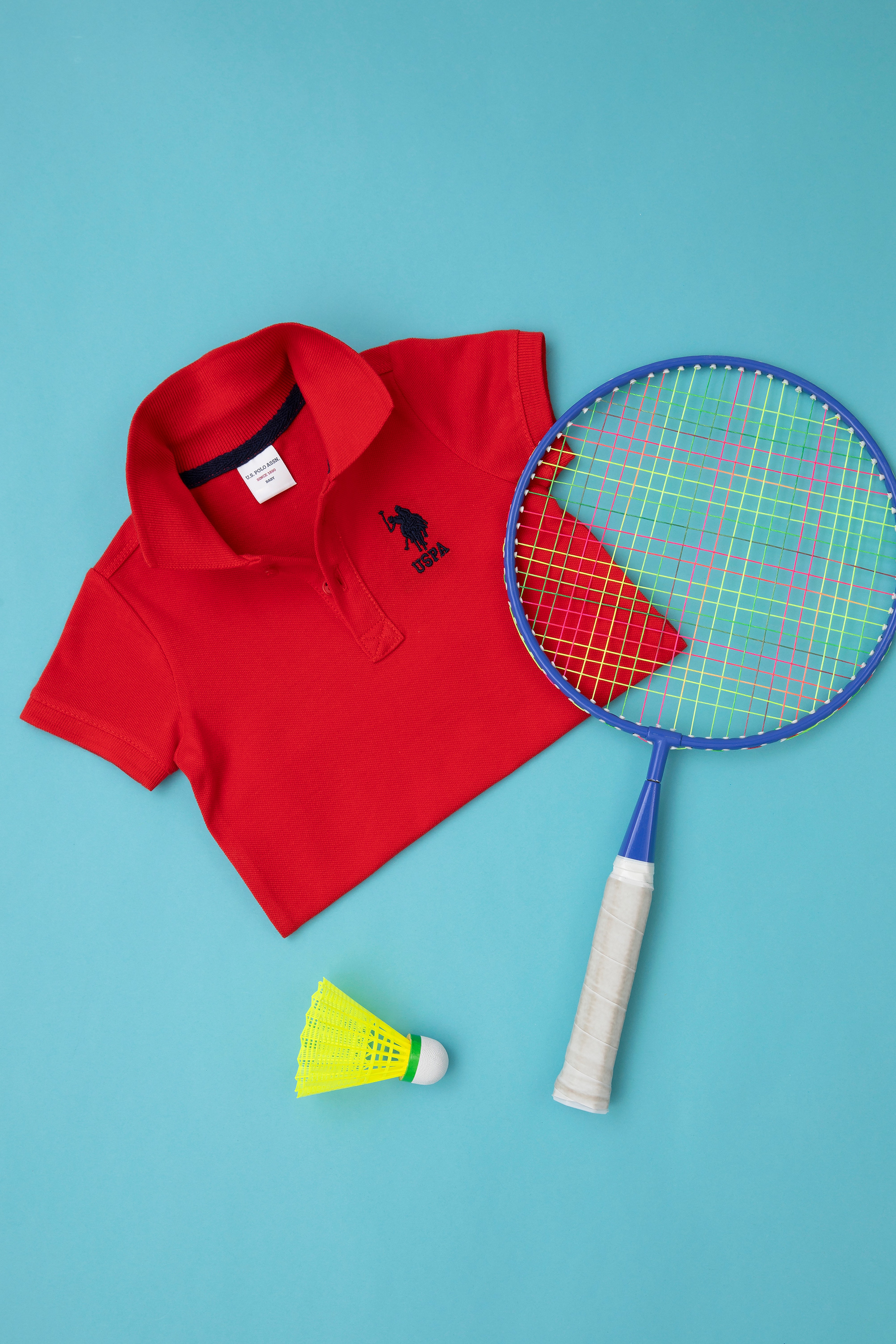 Erkek Bebek Kırmızı Basic Polo Yaka Tişört