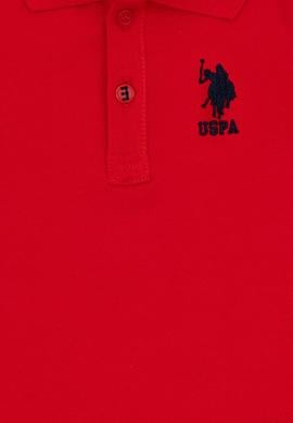 Erkek Bebek Kırmızı Basic Polo Yaka Tişört - 50265996186