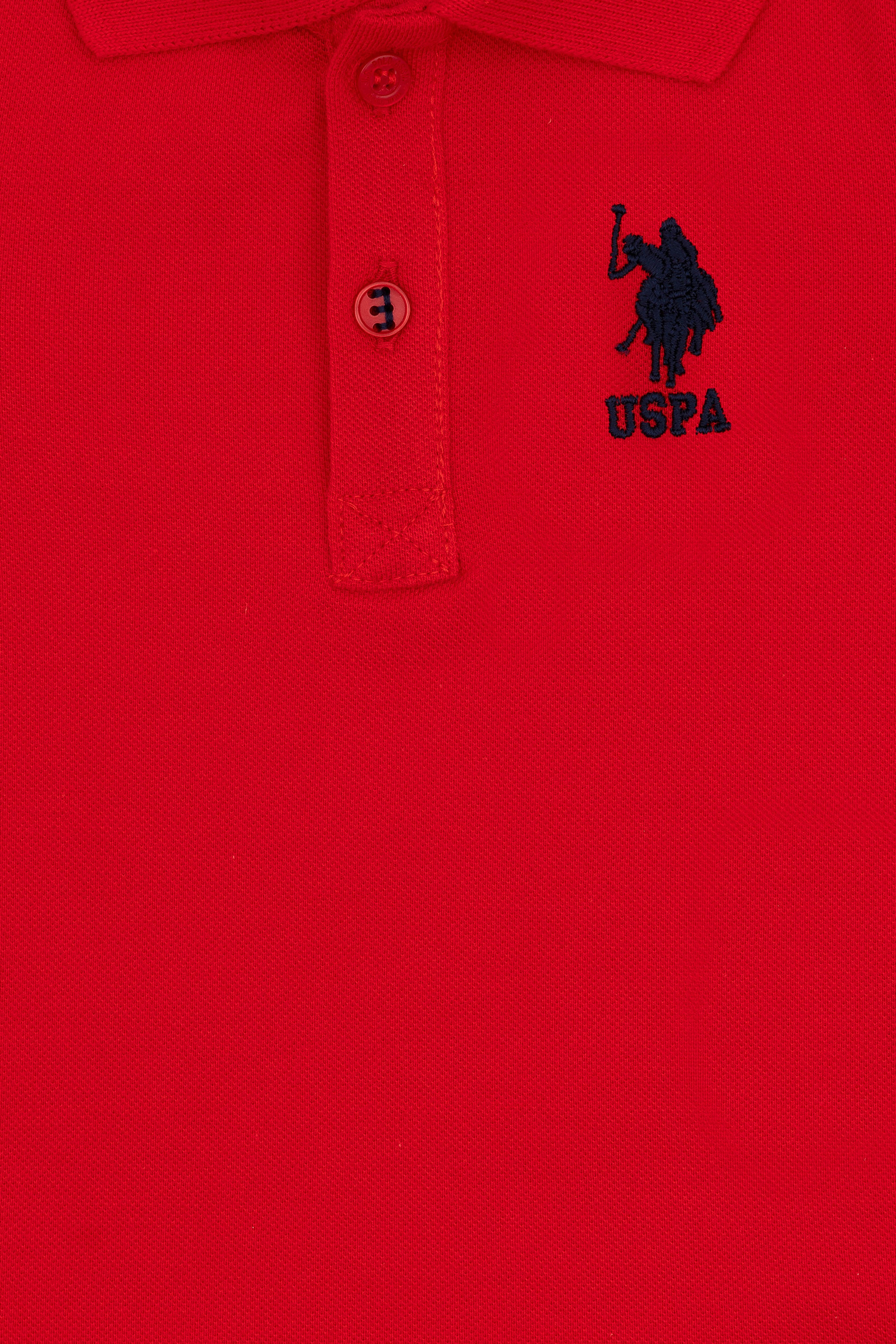 Erkek Bebek Kırmızı Basic Polo Yaka Tişört - Image 4