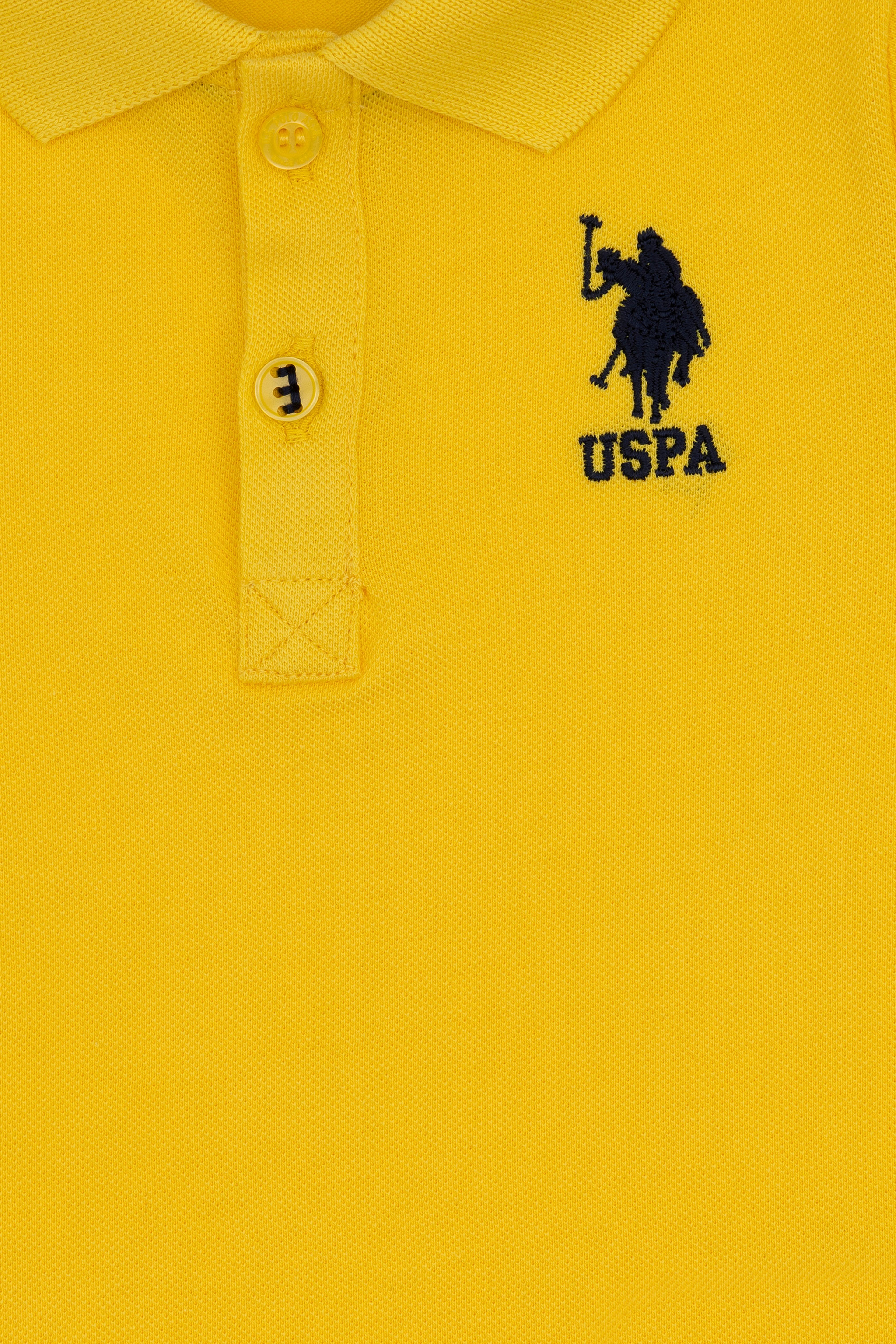 Erkek Bebek Sarı Basic Polo Yaka Tişört - Image 4