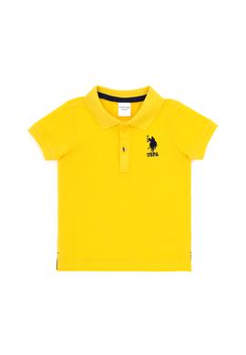 Erkek Bebek Sarı Basic Polo Yaka Tişört - 50265996196