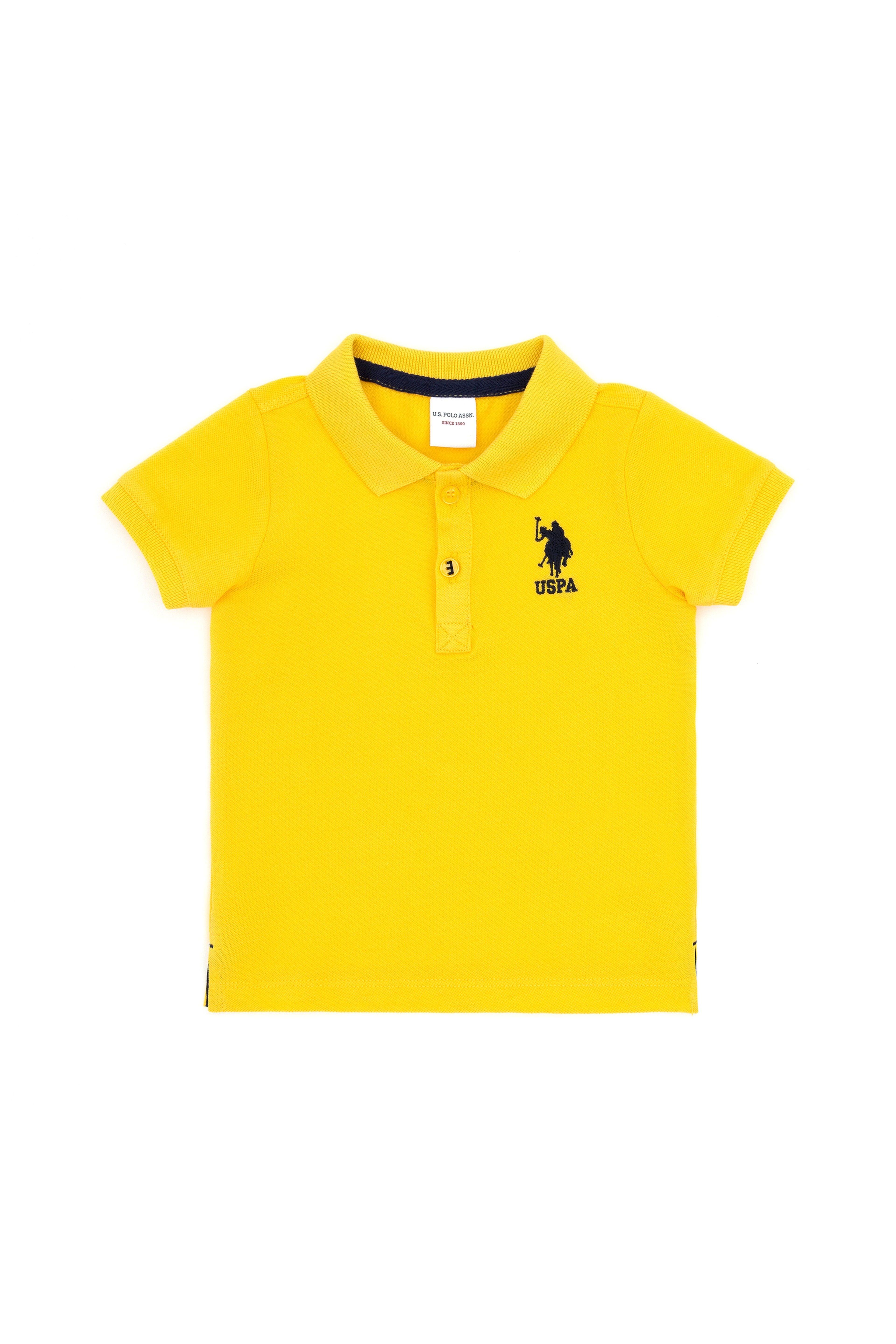 Erkek Bebek Sarı Basic Polo Yaka Tişört