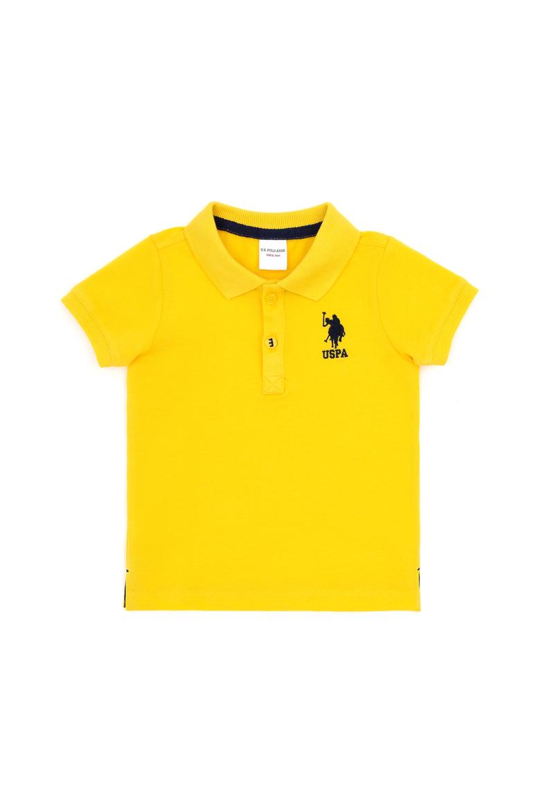 Erkek Bebek Sarı Basic Polo Yaka Tişört - 50265996196