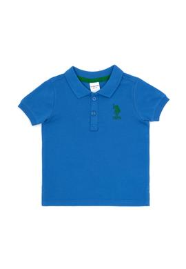Erkek Bebek Saks Basic Polo Yaka Tişört - 50265996204