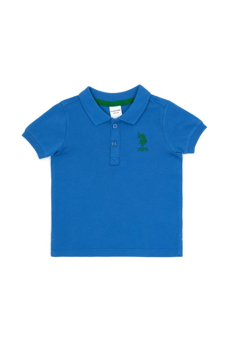 Erkek Bebek Saks Basic Polo Yaka Tişört - 50265996204