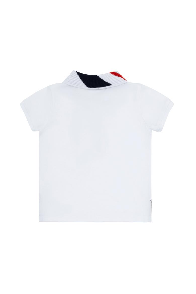 Erkek Bebek Beyaz Basic Polo Yaka Tişört - 50266003056
