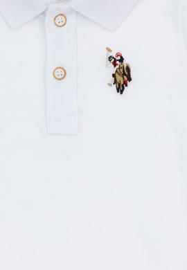 Erkek Bebek Beyaz Basic Polo Yaka Tişört - 50266003056