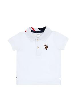 Erkek Bebek Beyaz Basic Polo Yaka Tişört - 50266003056