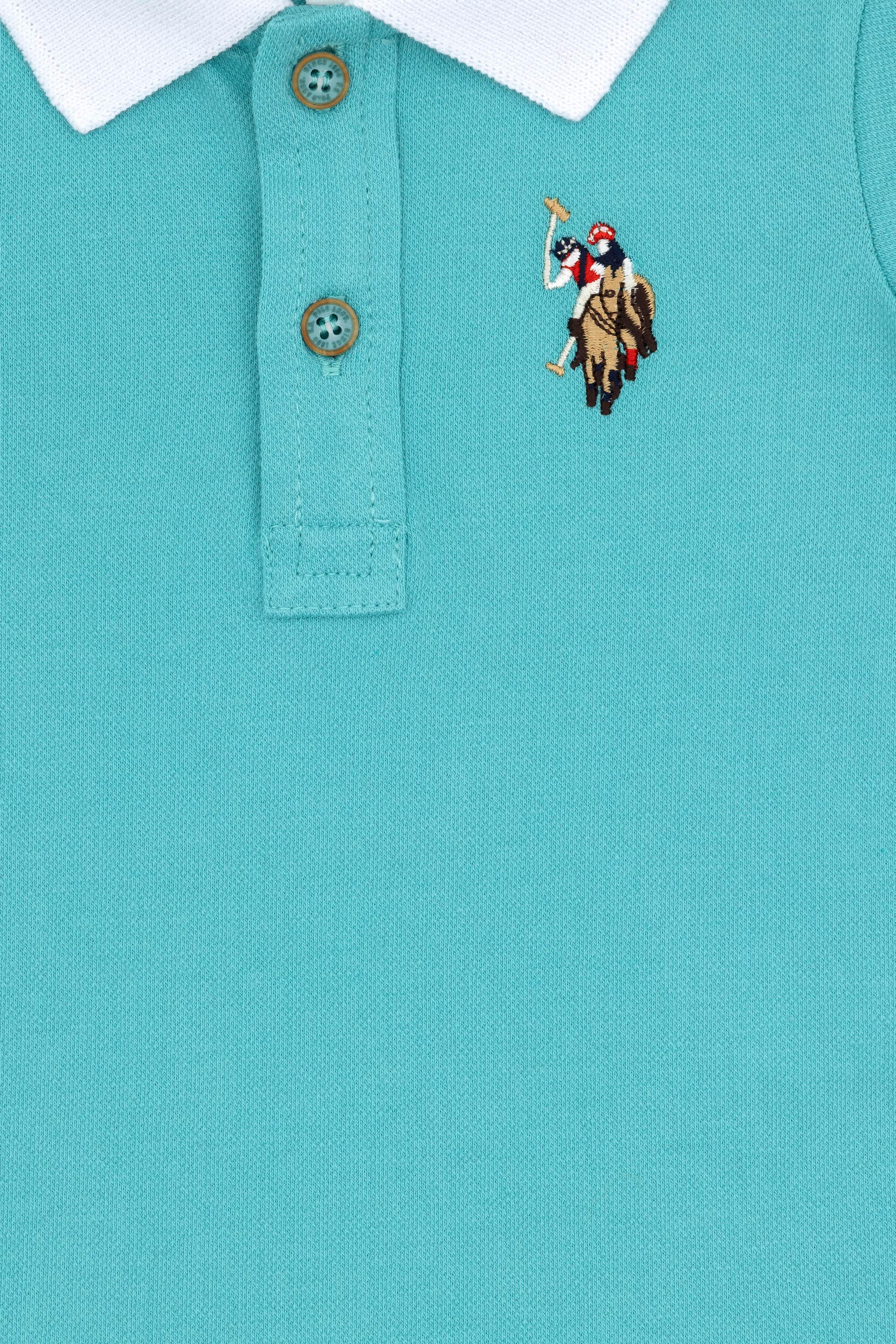 Erkek Bebek Mint Basic Polo Yaka Tişört - Image 4