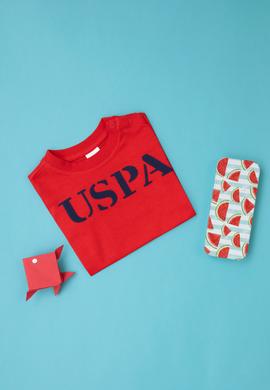 Erkek Bebek Kırmızı Basic Tişört - 50266006179