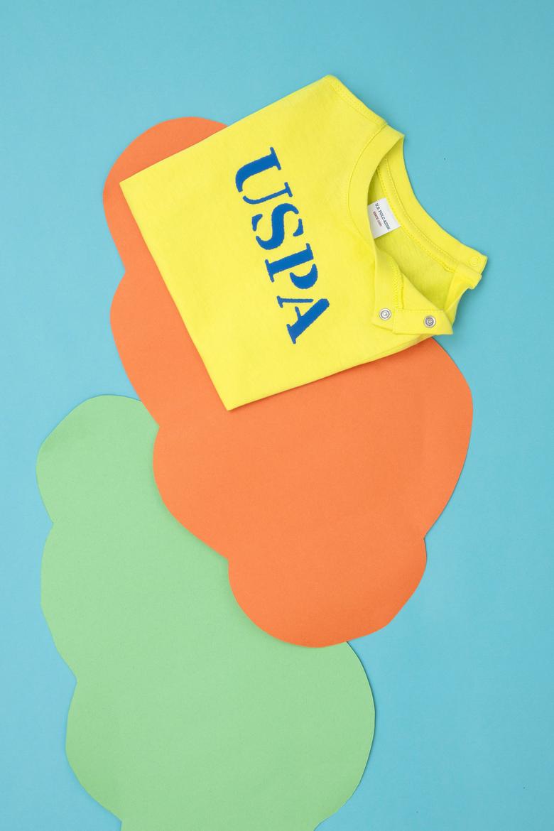 Erkek Bebek Neon Sarı Basic Tişört