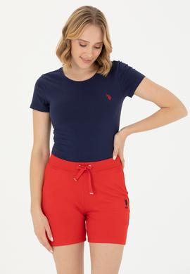 Kadın Lacivert Basic Bisiklet Yaka Tişört - 50262656013