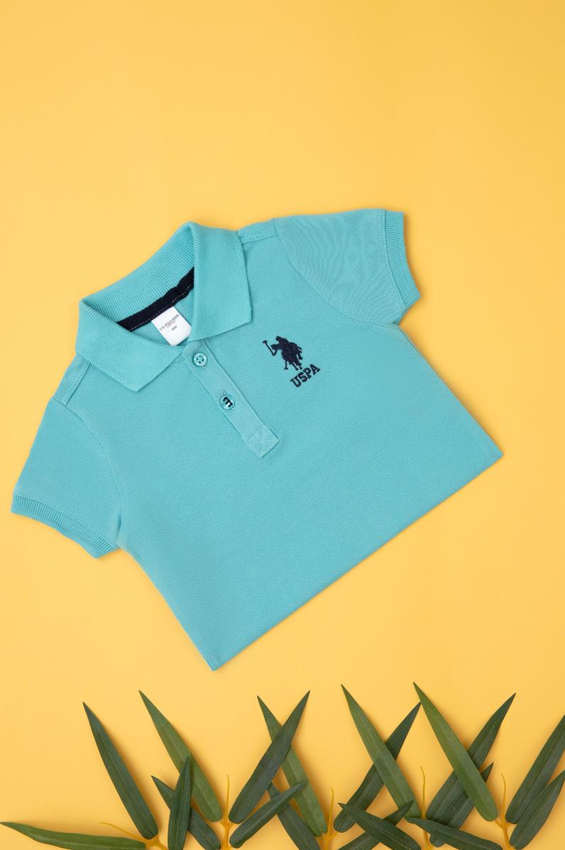 Erkek Bebek Mint Basic Polo Yaka Tişört
