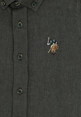 Erkek Çocuk Koyu Yeşil Uzun Kollu Gömlek - 50271301050