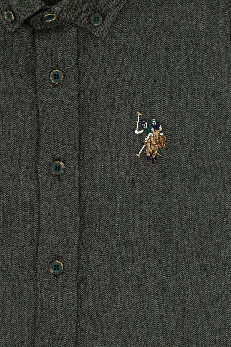 Erkek Çocuk Koyu Yeşil Uzun Kollu Gömlek - 50271301050