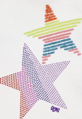 Kız Çocuk Taş Yıldız Baskılı Kapüşonlu Sweatshirt - 50272399011