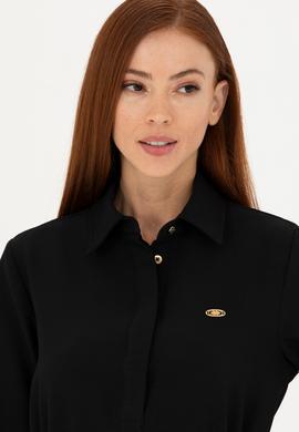 Kadın Siyah Mini Boy Dokuma Elbise - 50271164035