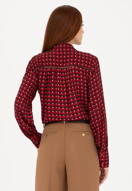 Kadın Bordo Uzun Kollu Gömlek - 50271541002